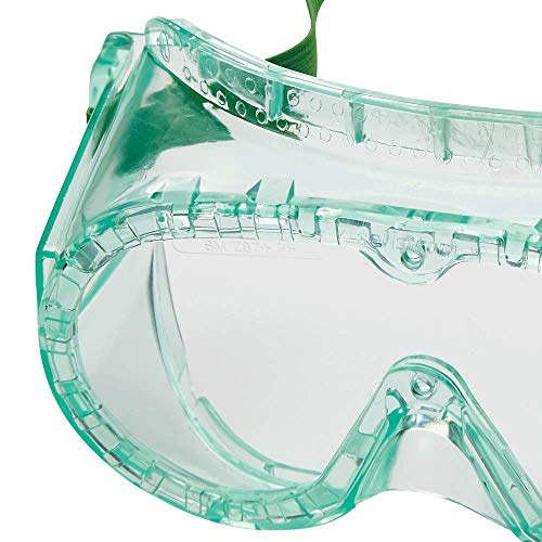 Sellstrom Flexible, Soft, Non-Vented, Protective Safety Goggle, Clear Body, Anti-Fog Coating, Clear Lens, Green Adjustable Strap, S88110 - size: Packaged 1 per Bag