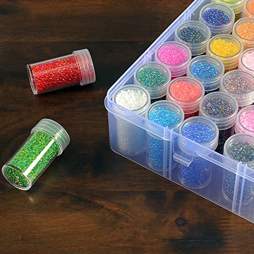 1pack 60 Grids Bead Organizer and Storage Diamond Painting Containers Portable Plastic Case Box Arts Crafts Storage for Seeds Beads Sewing Cosmetic Nail Glitter Powder Small Parts Rhinestones - size: 1 Pack