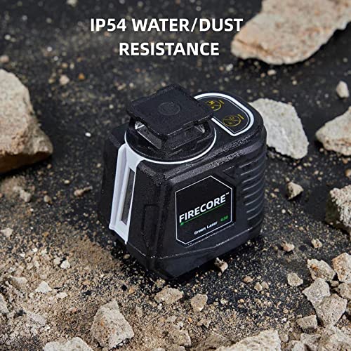 Laser Level with Tripod, Firecore 360° Self Leveling Laser Level with Pulse Mode, 3 Brightness Levels, Green Line Lazer Leveler Tool for Picture Hanging Wall Tile Floor DIY Construction Project - style: 360° Cross Line Laser w/39.5" Tripod