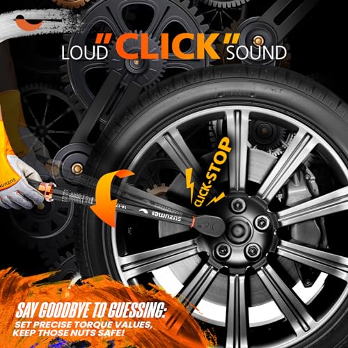 SUZUME Torque Wrench 1/2 Drive (10-170 Ft. Lb/ 14-231 N.m) Loud Click - size: 1/2"