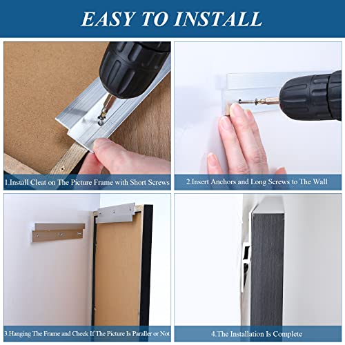 Funrous 12 Pack French Cleat Hanger Z Bar Wall Mounting Screws Set, 12 Inch - size: 12 Inch