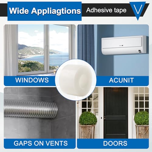Window Insulation Tape for Winter Heavy Duty Weather Stripping Sealing Film Tape Draft Stopper 2 in x 105 Ft Keep Warm & Save Energy Easy Apply & Remove for Doors and Windows - size: 2 IN * 105 FT