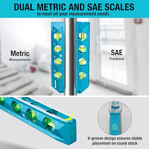 DURATECH 8-Inch Level, Magnetic Torpedo Level for DIY and Household Use - size: 8"