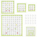 Aixoom Quilting Ruler Set, Square Quilting Templates 3.5/4.5/6.5/10.5"