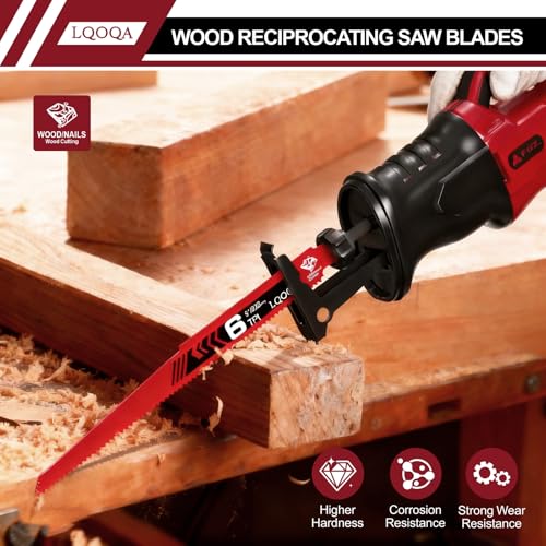 12-Piece Bi-Metal Reciprocating Saw Blade Set，Premium 6 & 8 & 9 Inch Wood & Metal Cutting Saw Blades withstorage Box，Long-Lasting Pruning Blades - size: 12-piece set