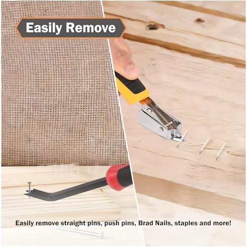Upholstery Staple Remover Heavy Duty Staple Remover Tool for Floor,Carpet,Wood,Construction,Furniture,Also Used in A Variety of Nailed Picture Frames and Wooden Boxes (M-2P)