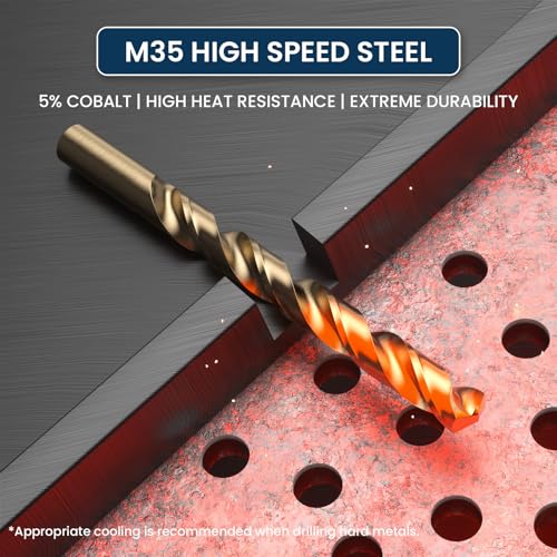 LU&MN M35 Jobber Drill Bits, 5/32", 10 Pcs - size: 5/32"