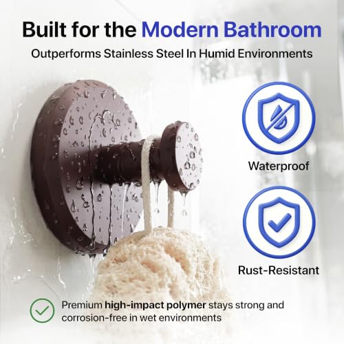 HOME SO Suction Cup Hooks for Shower & Bathroom Towel Holder 4-Pack Bronze - color: Dark Bronze, size: 4 Pack