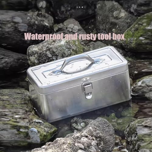 18" Metal Tool Box,Stainless Steel Tool Box,with Carrying Handle