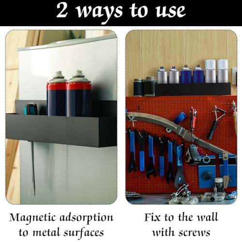 2 Pcs Magnetic Aerosol Spray Can Holder, 16.54 x 3.15 x 4.33 Inch, Black - size: 16.54 x 3.15 x 4.33 Inch