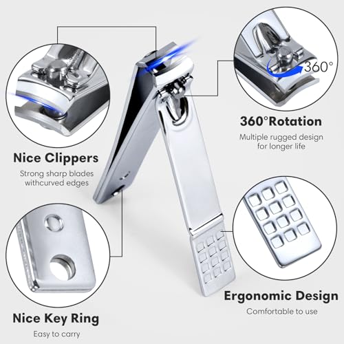 Yougai Manicure Set 18Pcs Stainless Steel Nail Clippers Set with Case Black - color: Black