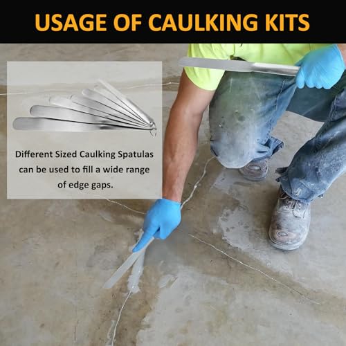 958-G01 Caulking Spatula Set, 7-Piece Caulk Tool Kit（Pack of 2） - size: 3in (Pack of 2)