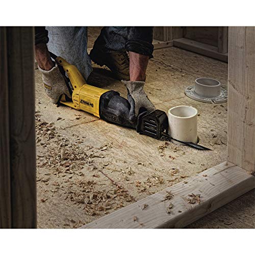 DEWALT Reciprocating Saw, 12 Amp, 2,900 RPM, 4-Position Blade Clamp, Variable Speed Trigger, Corded (DWE305)