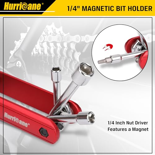 HURRICANE 6 in 1 Folding Nut Driver Set SAE, Hex Nut Driver Set, Cr-V Steel Shank. Premium Portable Premium Aluminum Handle. Easy to Carry Out, 3/16, 1/4, 5/16, 11/32, 3/8, 7/16 inch - size: 4.8mm, 6.4mm, 7.9mm, 8.7mm, 9.5mm, 11.1mm