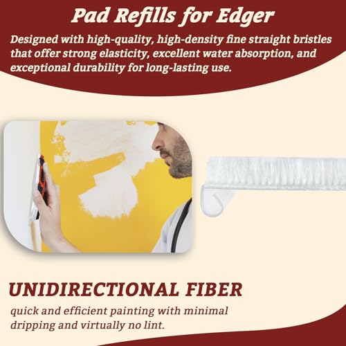 2 Pack of Paint Edger Replacement Pads - Pad Refills for Edger - Replacement Pad Refills for Paint Edger Tool - color: 2 Packs