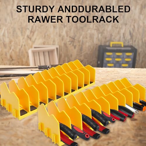 Pliers Organizer, 4-Pack 40-Slot Expandable Tool Rack, Yellow - color: Yellow, size: 4Pack