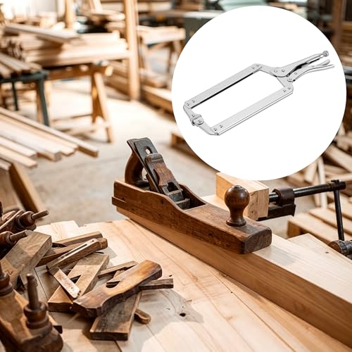 KEILEOHO 3 PCS 18 Inch C Clamp Locking Pliers with Swivel Pads, Heavy Duty Locking Pliers, Adjustable C Clamp Set for Woodworking, Welding and Electrician Maintenance - size: 18 Inch