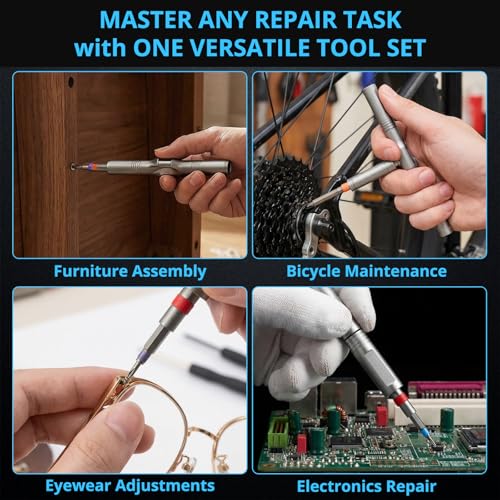 50 in 1 Magnetic Ratchet Screwdriver Set, Multi Bit Ratcheting Screwdriver Set Repair Kit with Detachable Ratchet Handle for Electronics Repair, Furniture Assembly & DIY