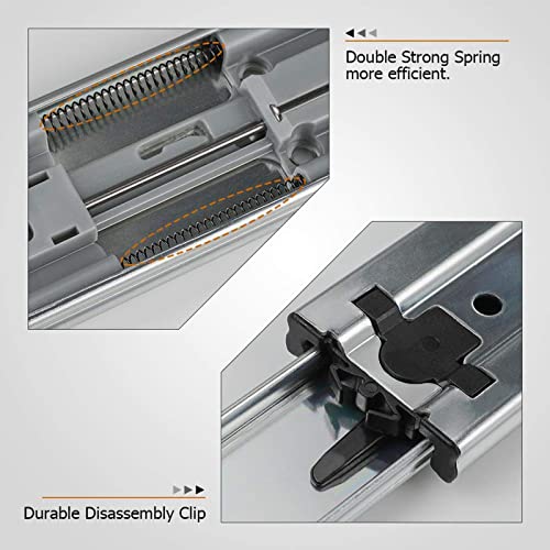 LONTAN 1 Pair Soft Close Drawer Slides 14 Inch Heavy Duty Cabinet Rails - color: Silver-Soft Close, size: 14 Inch - Drawer Slide