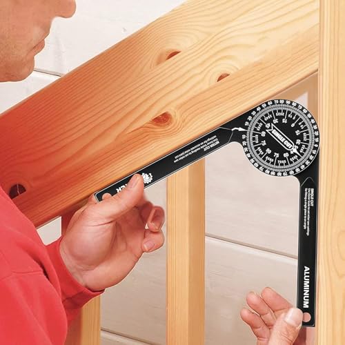 Saker Miter Saw Protractor,7-Inch Aluminum Protractor Angle Finder 2PCS - style: 2 Packs