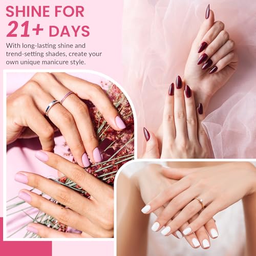 VANREESA 42 Pcs Gel Nail Polish Kit with U V Light 24 Colors Gel Polish Nail Set Glossy & Matte Top Coat Complete Nail Kit with Manicure Tools for All Seasons Gifts for Women Girls - color: Classic & Stylish Collection