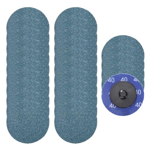 25 Pcs 2" 40 Grit Quick Change Surface Conditioning Discs | Aluminum Oxide Die Grinder Sanding Disc for Surface Prep Deburr Polish Rust Paint Removal, Blue - size: 2" (40 Grit)