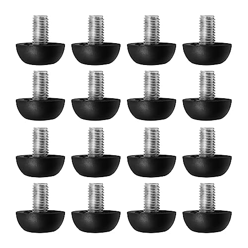 16 PCS 8mm x 1.25 M8 Adjustable Leveling feet, Adjustable Furniture Leg Leveler, Replacement Outdoor Patio, Stainless Steel Screw-in Leveling Feet Glides - color: 16pcs