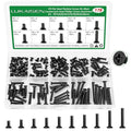 178 Pcs Black M3 Flat Head Machine Screws Kit for Laptop & RC | M3 x 5/6/8/10/12/16/18/20/25/30mm, Carbon Steel Black Metric Screws, for 3D Printer & Wall Socket Outlets, Storage Box - size: 178Pcs M3*5/6/8/10/12/16/18/20/25/30mm-Flat