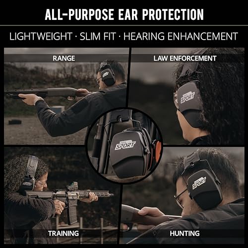 ISOtunes DEFY Slim Passive Earmuffs: Noise Isolating Over-Ear Hearing Protection with Foam Cushions, and Adjustable Headband - color: Matte Black