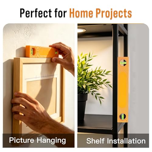 Magnetic Torpedo Level - 12 Inch Small Leveler Tool for Home Renovations