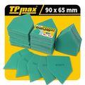 TPmax 100 Pack 90x65mm Detail Sander Sandpaper Compatible with Milwaukee M12, 60/120/180/240/320 Grit Assortment, Heavy Duty Hook & Loop Anti Clogging Polyester Film Sheets - size: Mixed Grit