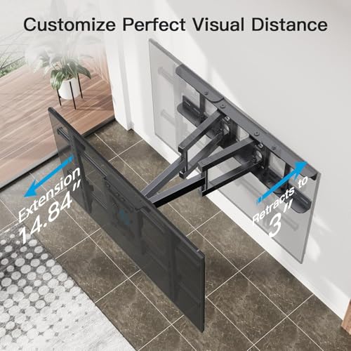 Pipishell Full Motion 24'' Studs TV Wall Mount for 40–84 inch TVs - size: 40-84 Inch, style: TV Mount without LED