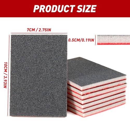 36 PCS Sanding Sponge Block 80-400 Grit Wet Dry Sandpaper for Wood Metal - color: 80-400g, size: 36 Pcs