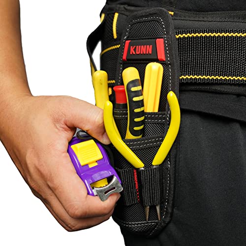 KUNN Construction Tool Holder Small Electrician's Tool Pouch for Tool Belt - color: Red-1 Pack