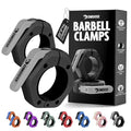DMoose Fitness Barbell Clips 2 Inch (Pair) - Quick Release Olympic Barbell Clamps & Collars with Anti Slip TPR Grip for Secure Weightlifting and Powerlifting - Weight Clips for Bars at Home or Gym - color: Black, style: Magnetic