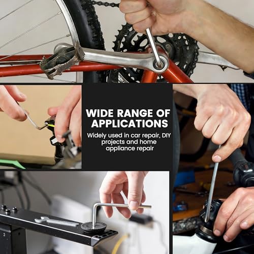 MULWARK Allen Wrench set Metric & SAE with Torx, Allen Key And Hex Key Tool Kit, Chrome Vanadium Steel, Bike Repair DIY Hand Tools, 46 Pcs - style: 46pcs Mertic SAE TORX