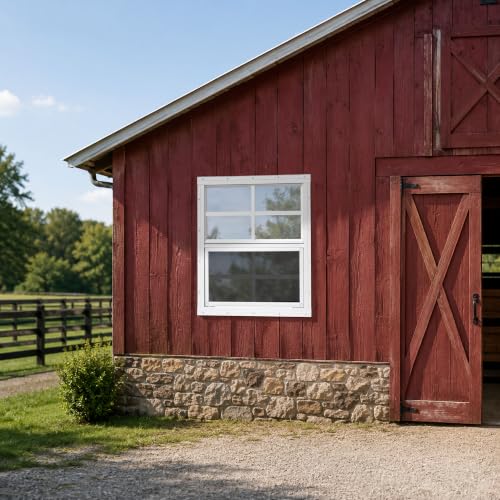 2 Pack Shed Windows, Chicken Coop Windows, 30" x 36" White - color: White, size: 30" x 36"