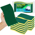 AIDEA XL Scrub Sponges Kitchen 12Count, Heavy Duty Sponges for Dishes - color: Green-extra Large