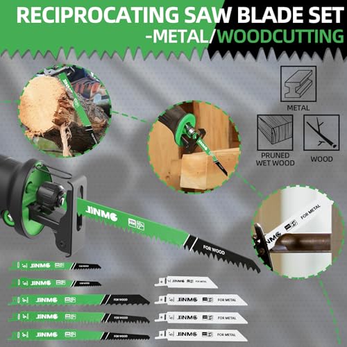 44-Piece Reciprocating Saw Blade Set with Organizer Case - size: 44 Pack