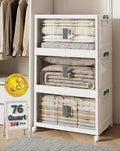 OlarHike 76QT Storage Bins with Lids for Home, Office, Closet, Dorm, 3 Pack - size: 76QT-White
