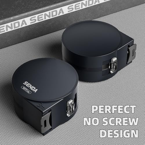SENDA Tape Measure 16FT/5M, Compact Mini Measuring Tape, Black and White Faceted Ruler Tape, Easy-to-Read Metric/Inch Measurements for Home, Office & DIY Crafts Use(16Ft) - color: Circle, size: 16 FT