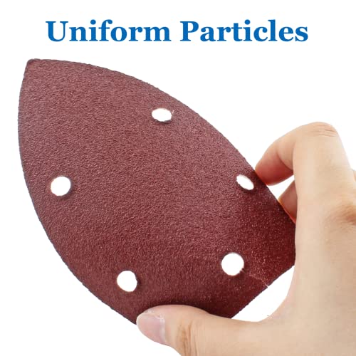 25 Pcs Mouse Detail Sander Sandpaper, 80 Grit, 5 Hole - size: 80 Grit - 25 Pcs