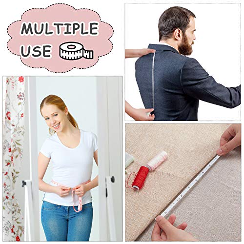 Weewooday 6 Pack Mini Tape Measure Keychain 60 Inch Retractable Sewing
