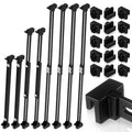 24 Pcs Metal Adjustable File Cabinet Rails Set Include 16 Hanging File Rail Clips 8 Cabinet Dividers Bars Suitable for Cabinets with Drawer Thickness Less Than 1/8 Inch(Black,10-18.5 Inch) - color: Black, size: 10-18.5 Inch