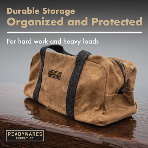 Readywares 12" Utility Bag | Waxed Canvas Small Heavy Duty Tool Bag - size: 12" Utility Bag