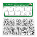 250 Pcs #8-32 Pan Head Machine Screws Nut Washer Bolt Kit,304 SS - size: SS 250Pcs #8-32（1/4" to 1-1/4" ） Pan