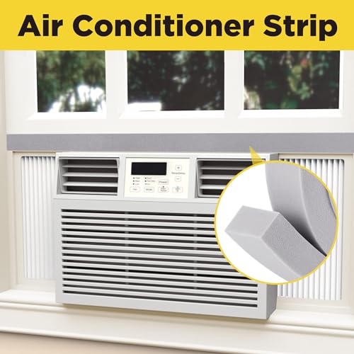 moonoom 2 Pcs Foam Air Conditioner Weatherseal Tape-2''x1''x6.5ft Air Conditioner Foam Tape-Non-Adhesive Foam Seal Strip with Glue Point for Air Conditioner Door Window Seal