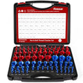82Pcs Thread Checker, Nut and Bolt Thread Checker, 38 Inch & 44 Metric Box Set Thread Gauge, Thread Checker Standard and Metric Suitable for Size Checker of Bolts or Nuts in Narrow Areas - size: 82 Gauges - 38 Inch & 44 Metric