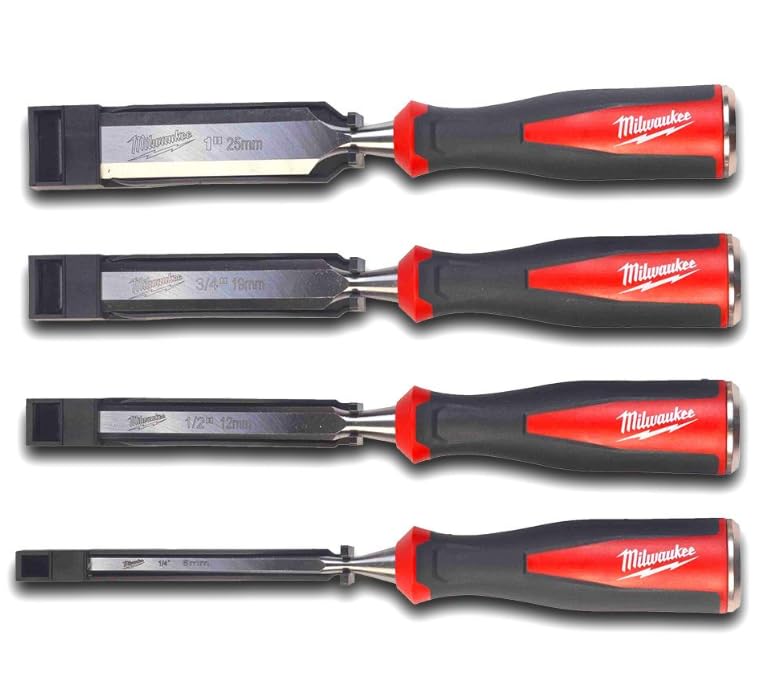 Milwaukee Beveled Edge Chisels Set 4pc 4932479897