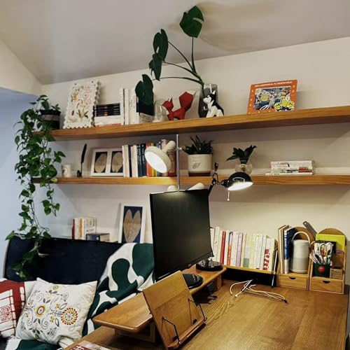 ROGMARS 60 Inches Long Walnut Floating Shelves - color: Walnut, size: 60 Inch set of 2